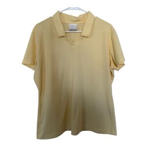 Nike Golf Dri-Fit Polo Women’s XL Yellow Short Sleeve Athletic Top